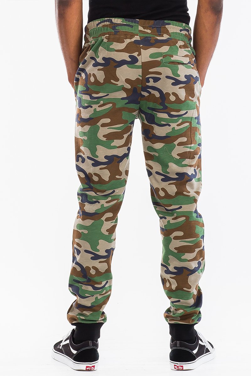Urban Edge Men's Camo Heather Cotton Blend Sweatpants