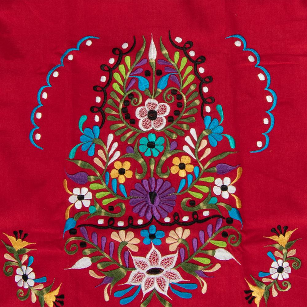 Multi-Color Embroidery Mexican Dress