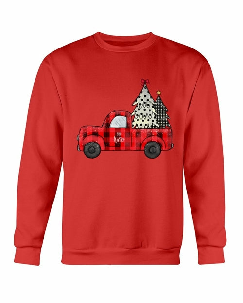 Vintage Holiday Ride - Christmas Tree Truck Crewneck Sweatshirt