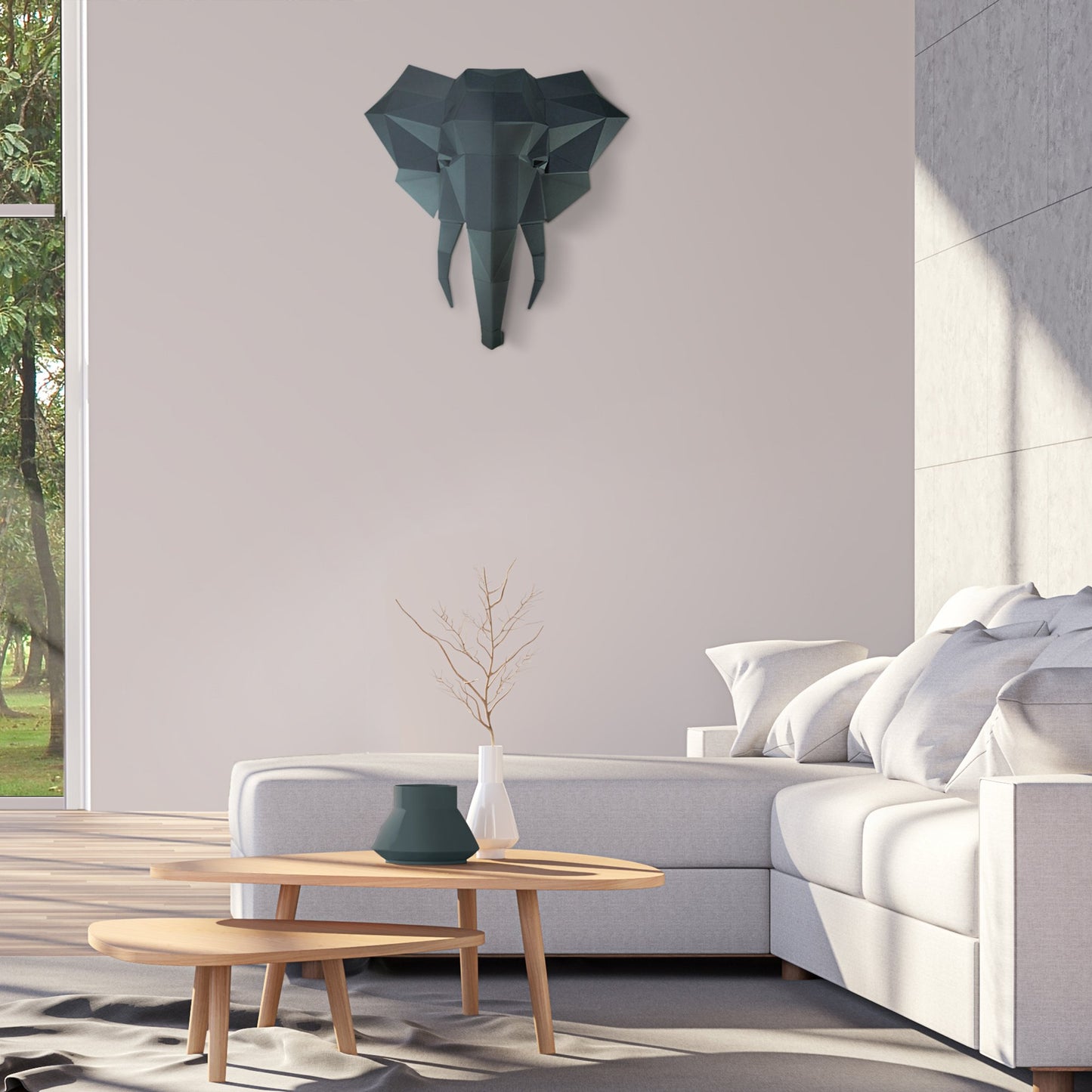 Elephant Head 3D Wall Art