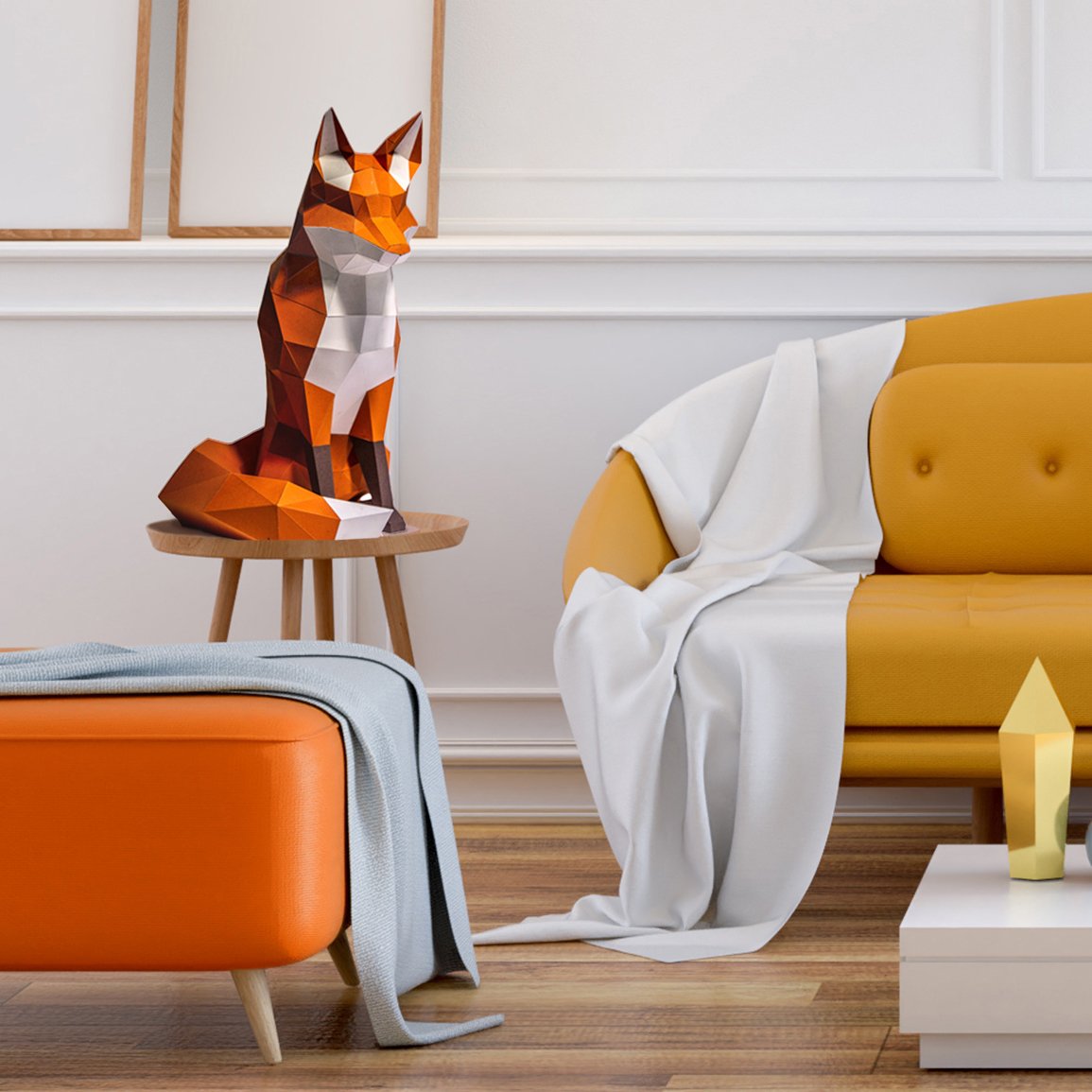Fox 3D Model Table Decor