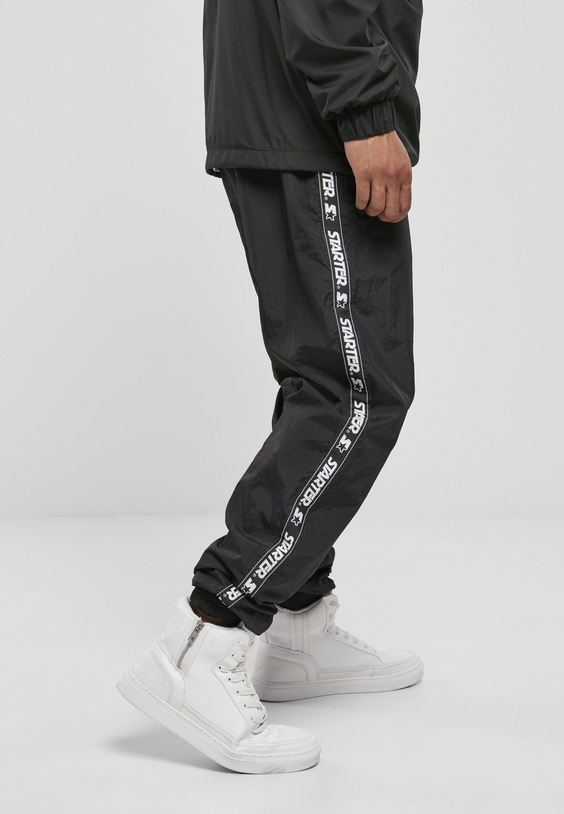 Athletic Elite 'Starter Classic' Black Nylon Joggers for Men