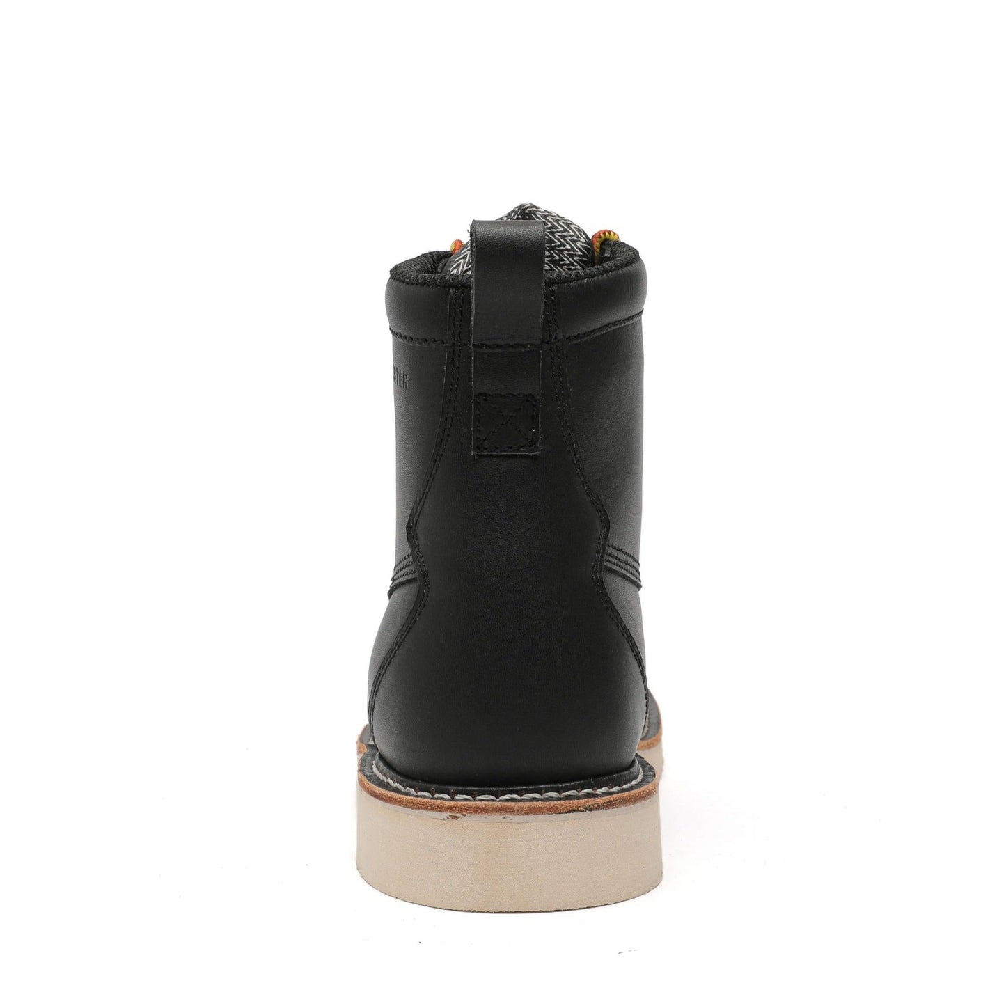 ROCKROOSTER Trinidad: Men's 6-Inch Black Steel Toe Safety Wedge Work Boots