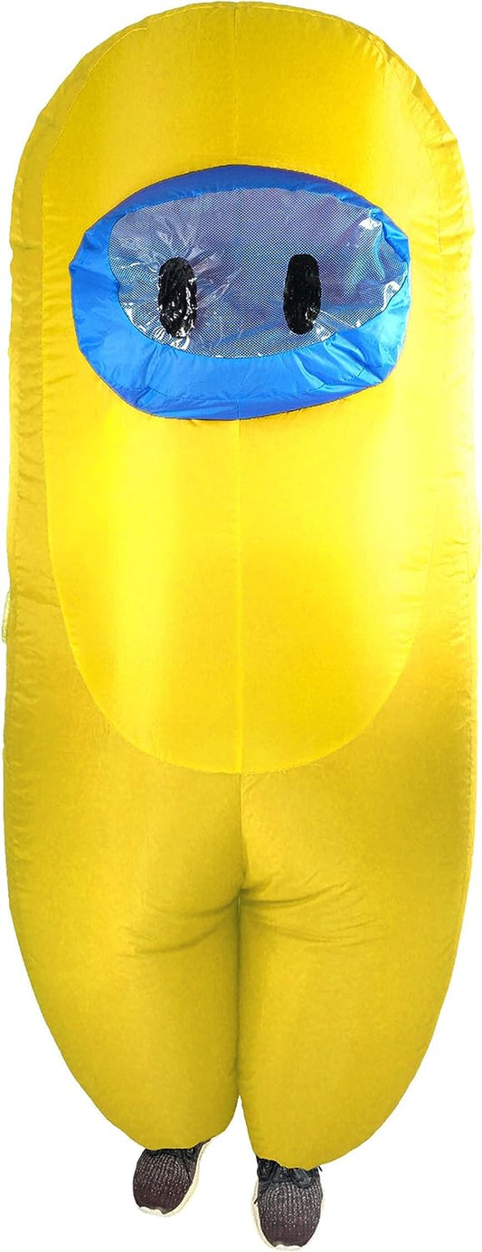Kids Amongst Us Yellow Imposter Crewmate Inflatable Costume