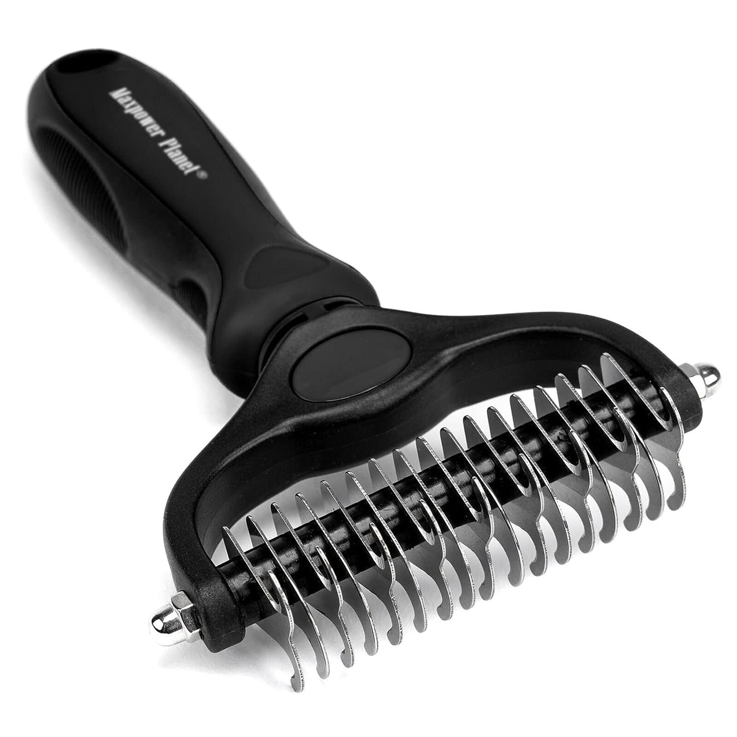 Double-Sided Pet Grooming Brush: Unlock Your Pet's Best Fur | Essential Shedding & Dematting Undercoat Rake Comb | Perfect for Dogs & Cats | Extra Wide Design in Captivating Blue | Elevate Your Grooming Routine with Flawless Results!