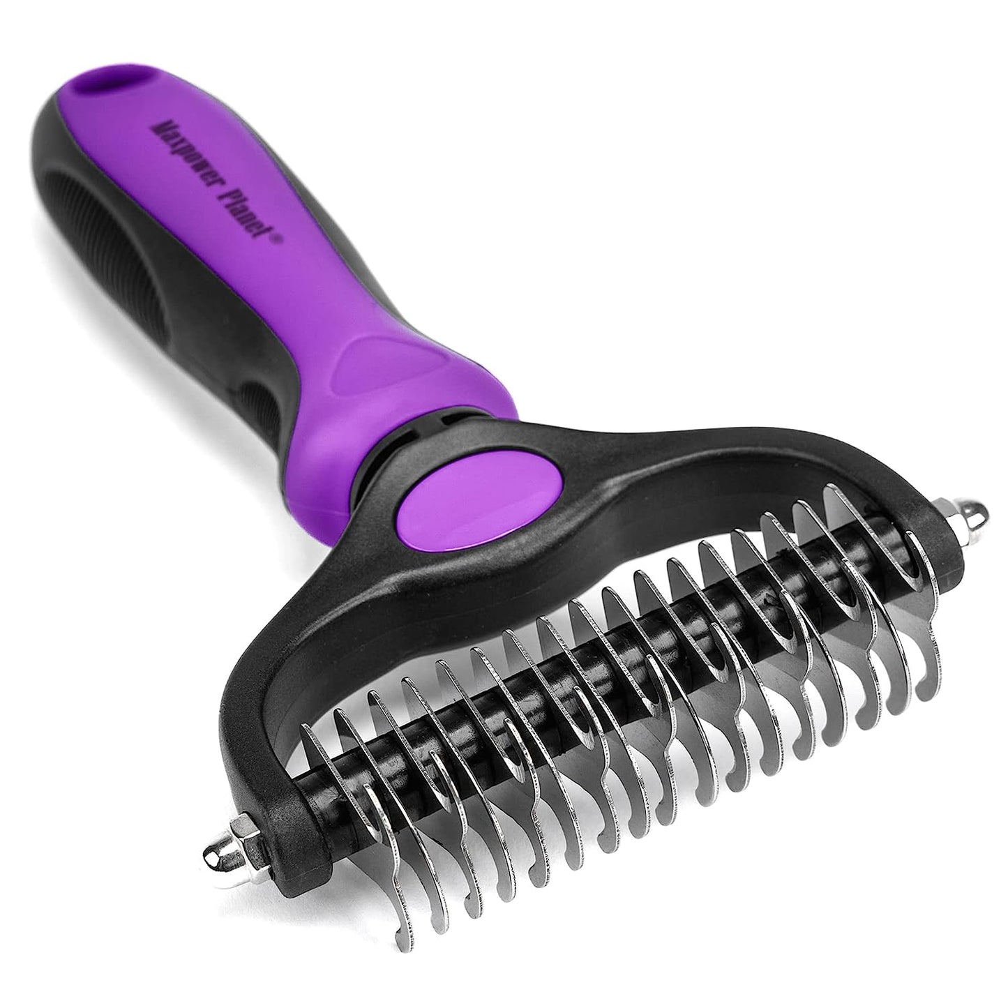 Double-Sided Pet Grooming Brush: Unlock Your Pet's Best Fur | Essential Shedding & Dematting Undercoat Rake Comb | Perfect for Dogs & Cats | Extra Wide Design in Captivating Blue | Elevate Your Grooming Routine with Flawless Results!