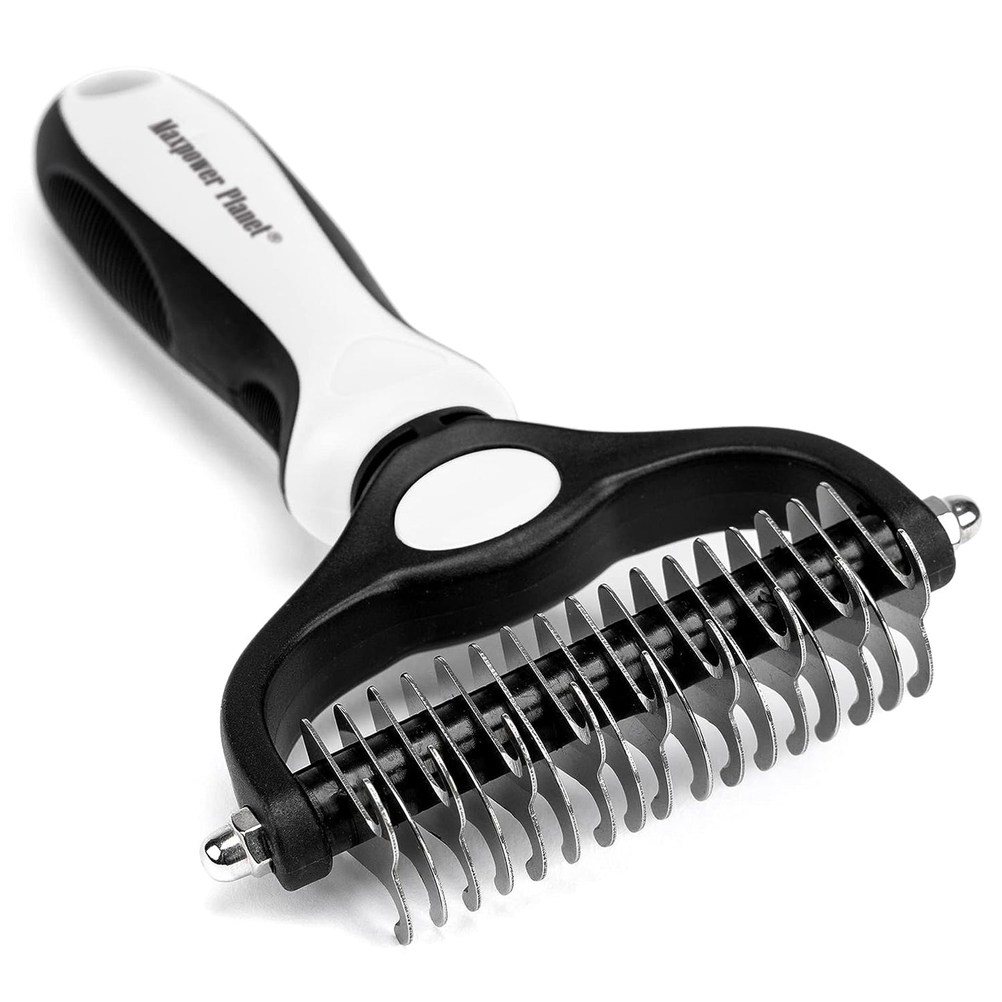 Double-Sided Pet Grooming Brush: Unlock Your Pet's Best Fur | Essential Shedding & Dematting Undercoat Rake Comb | Perfect for Dogs & Cats | Extra Wide Design in Captivating Blue | Elevate Your Grooming Routine with Flawless Results!