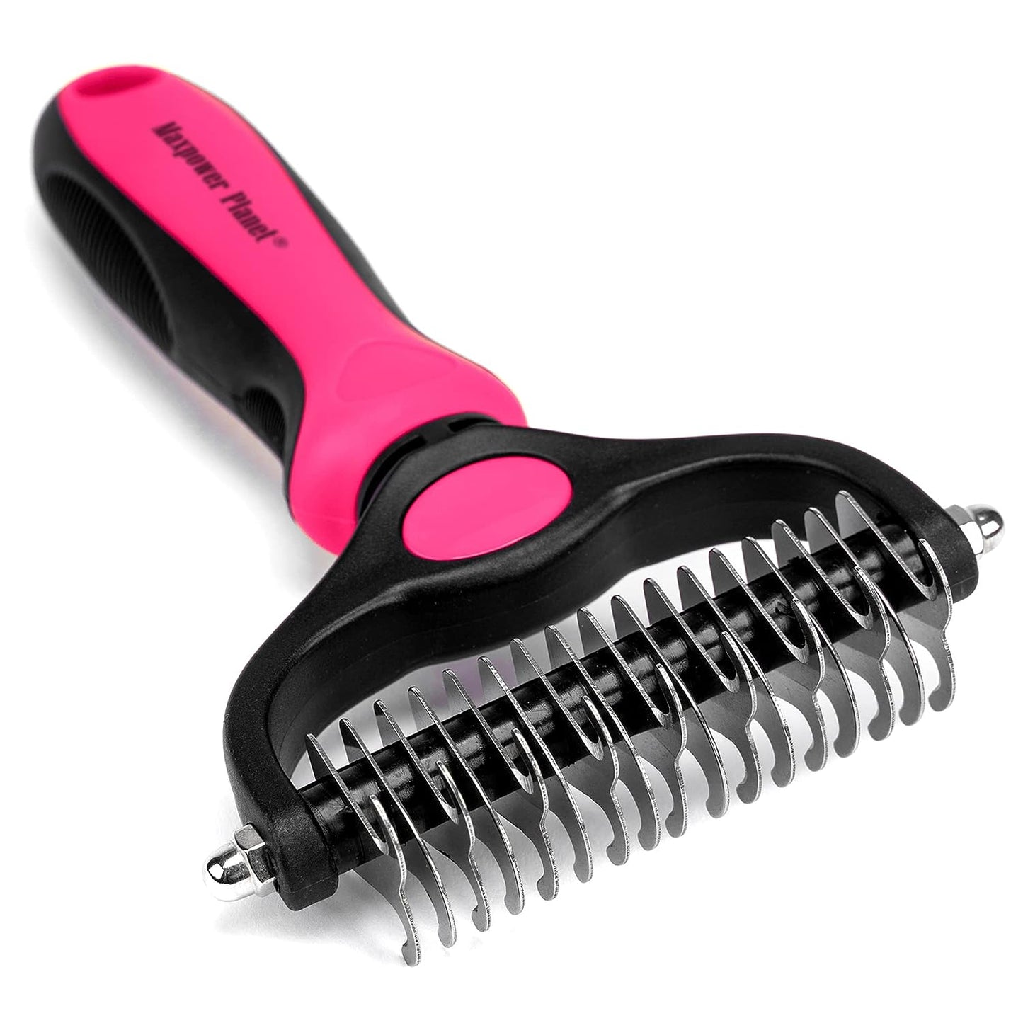 Double-Sided Pet Grooming Brush: Unlock Your Pet's Best Fur | Essential Shedding & Dematting Undercoat Rake Comb | Perfect for Dogs & Cats | Extra Wide Design in Captivating Blue | Elevate Your Grooming Routine with Flawless Results!