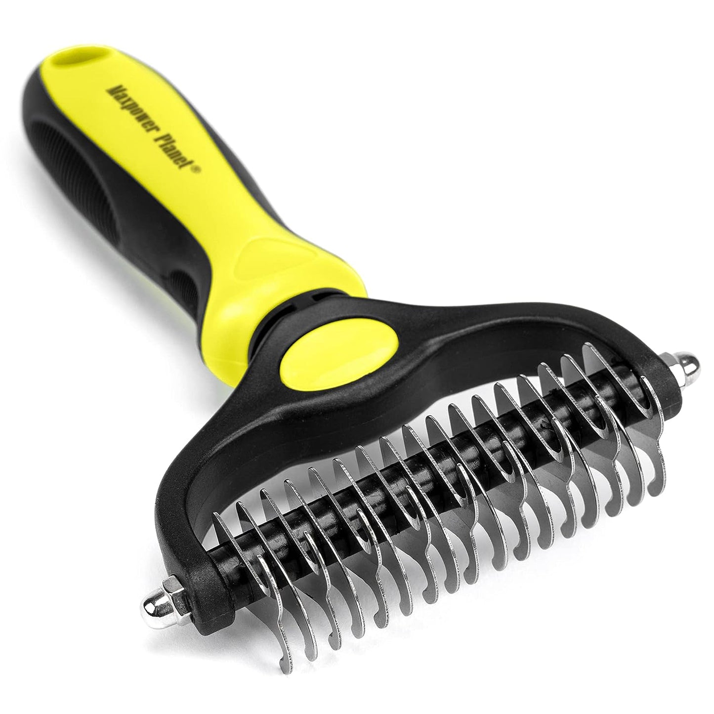 Double-Sided Pet Grooming Brush: Unlock Your Pet's Best Fur | Essential Shedding & Dematting Undercoat Rake Comb | Perfect for Dogs & Cats | Extra Wide Design in Captivating Blue | Elevate Your Grooming Routine with Flawless Results!