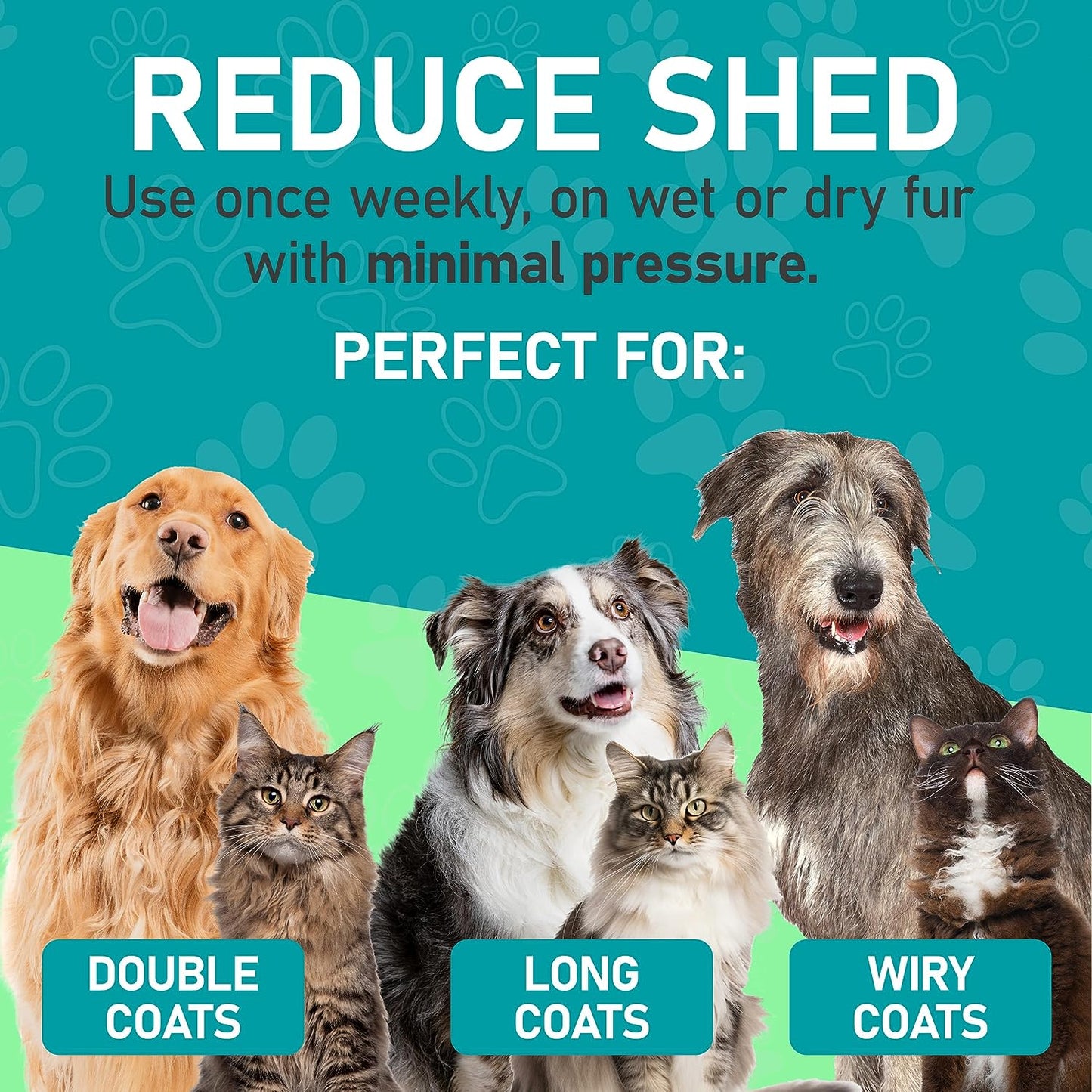 Double-Sided Pet Grooming Brush: Unlock Your Pet's Best Fur | Essential Shedding & Dematting Undercoat Rake Comb | Perfect for Dogs & Cats | Extra Wide Design in Captivating Blue | Elevate Your Grooming Routine with Flawless Results!