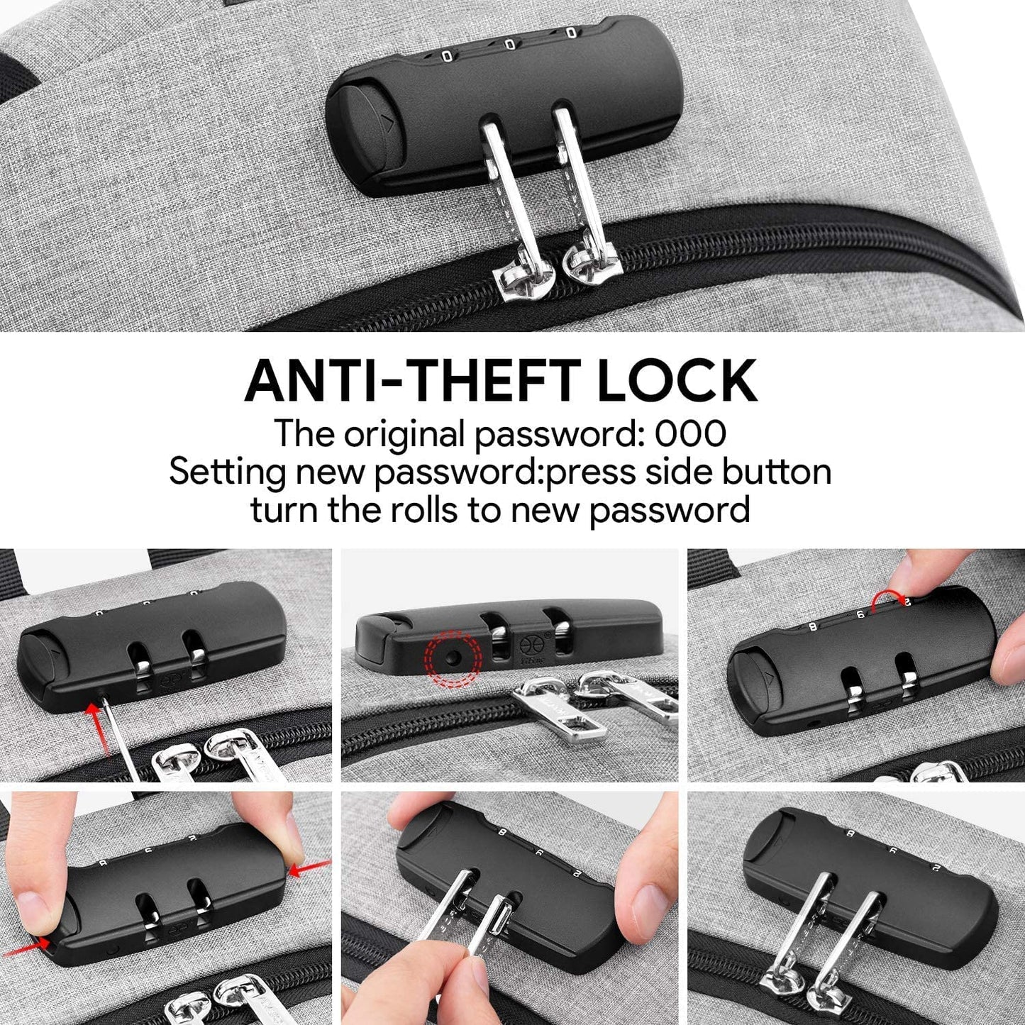 Anti-Theft Travel Laptop Backpack for 17.3 inch Laptops | USB Charging and AUX Ports | Explore with Confidence