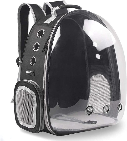 Cat Backpack Carriers Bag, Dog Backpack, Pet Bubble Backpack for Small Cats Puppies Dogs Bunny, Airline-Approved Ventilate Transparent Capsule Backpack for Travel, Hiking and Outdoor Use