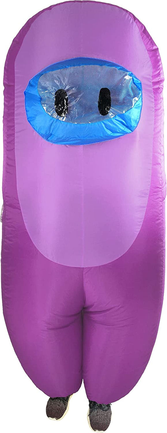 Kid'S Purple Amongst Us Sus Imposter Crewmate Killer Inflatable Costume