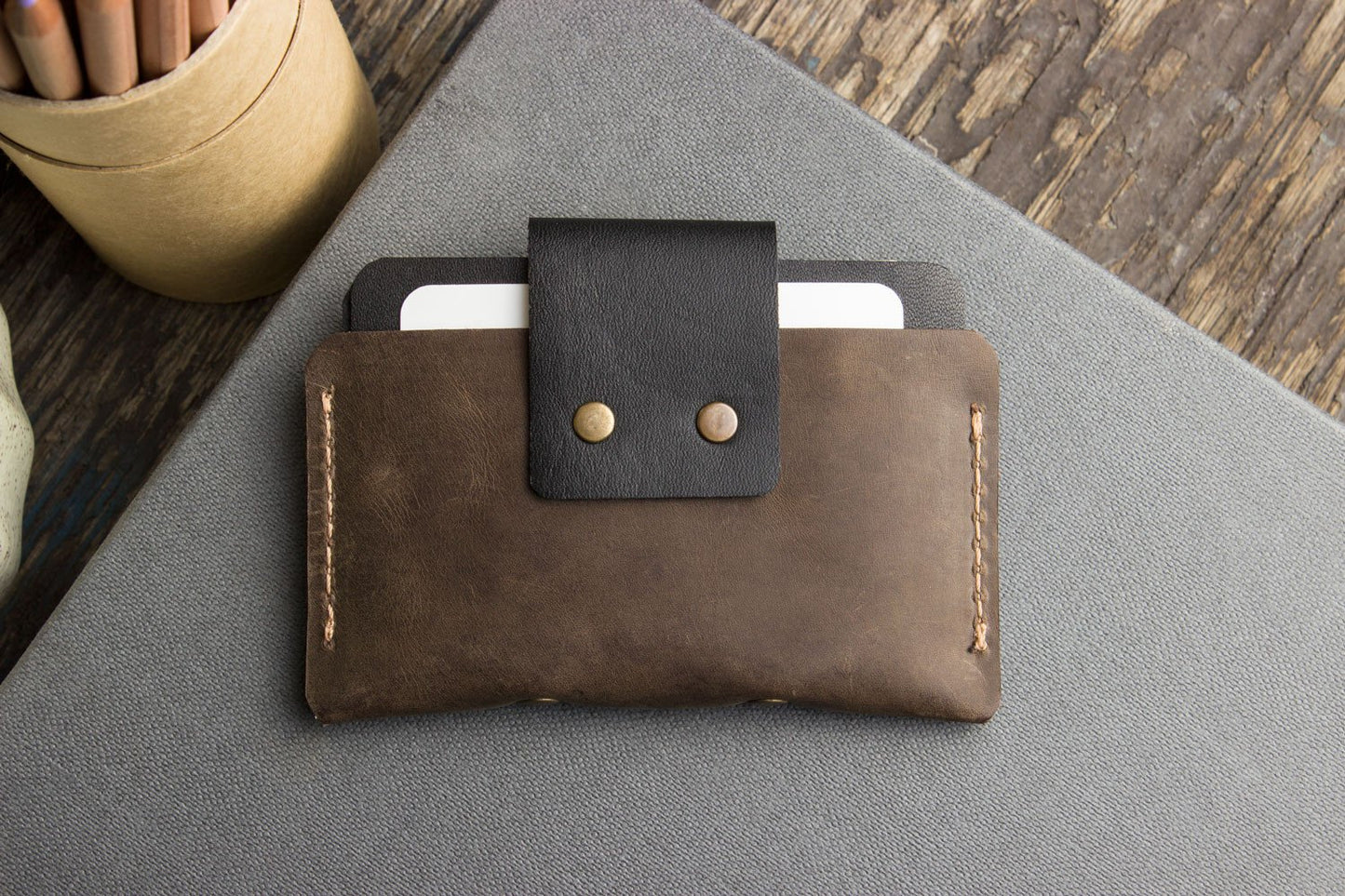 Sleek Genuine Leather Card Holder for Stylish Organization