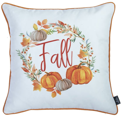 Set of 2 18inches Fall Thanksgiving Pumpkin Throw Pillow Cover