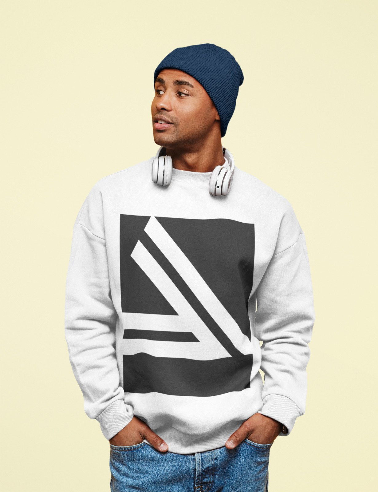 Men's Double Slanted Crewneck Sweatshirt