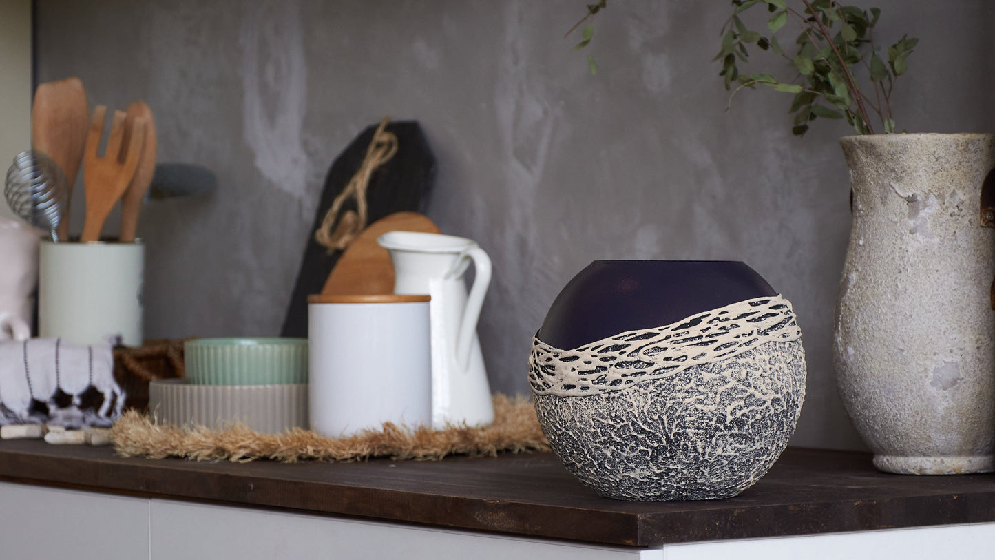 Handpainted Glass Vase | Violet Interior Design Home Room Decor