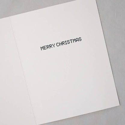 "Merry Christmas" Binary Code Card