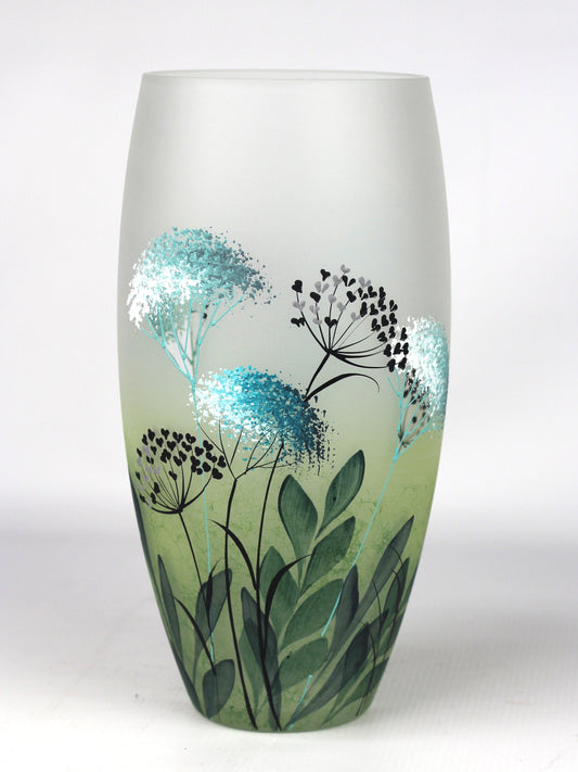 Table Green Art Decorative Glass Vase
