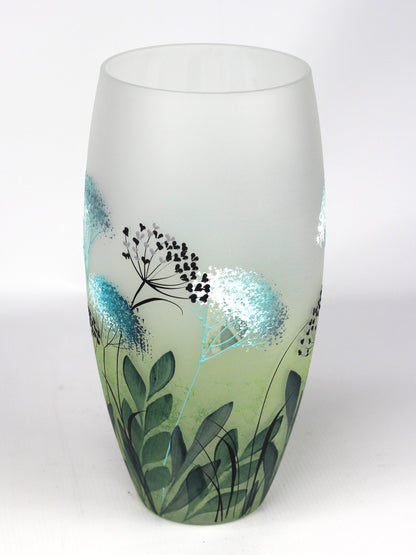 Table Green Art Decorative Glass Vase