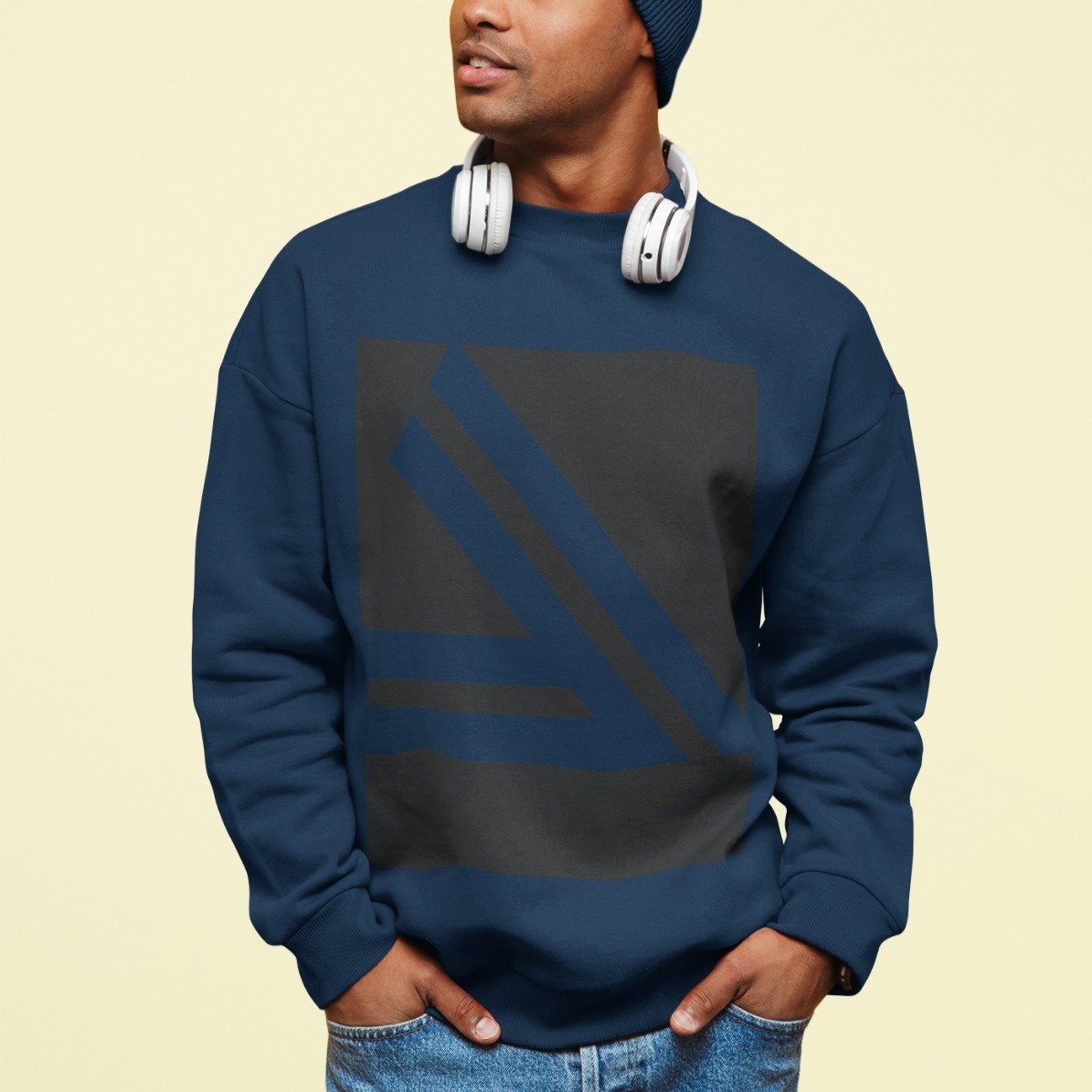 Men's Double Slanted Crewneck Sweatshirt