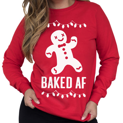 Get Festively 'BAKED AF' - Ugly Christmas Sweatshirt Selection