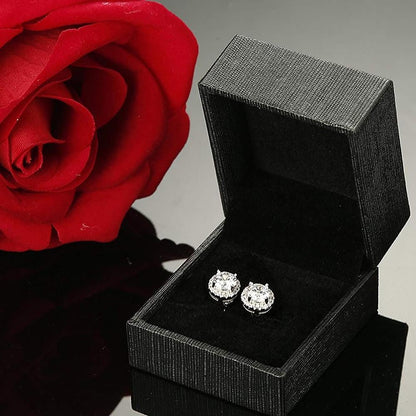 Halo Stud Earrings with Crystals with FREE Gift Box