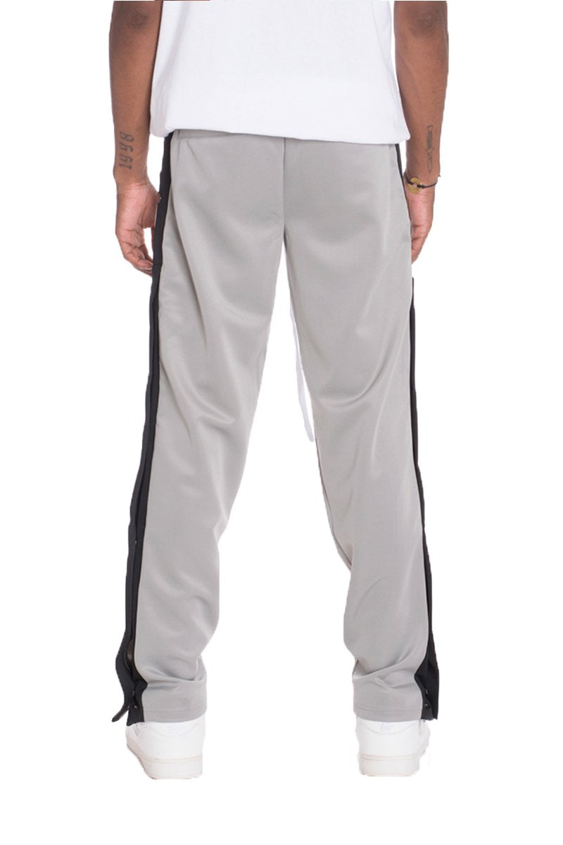SNAP BUTTON GREY TRACK PANTS