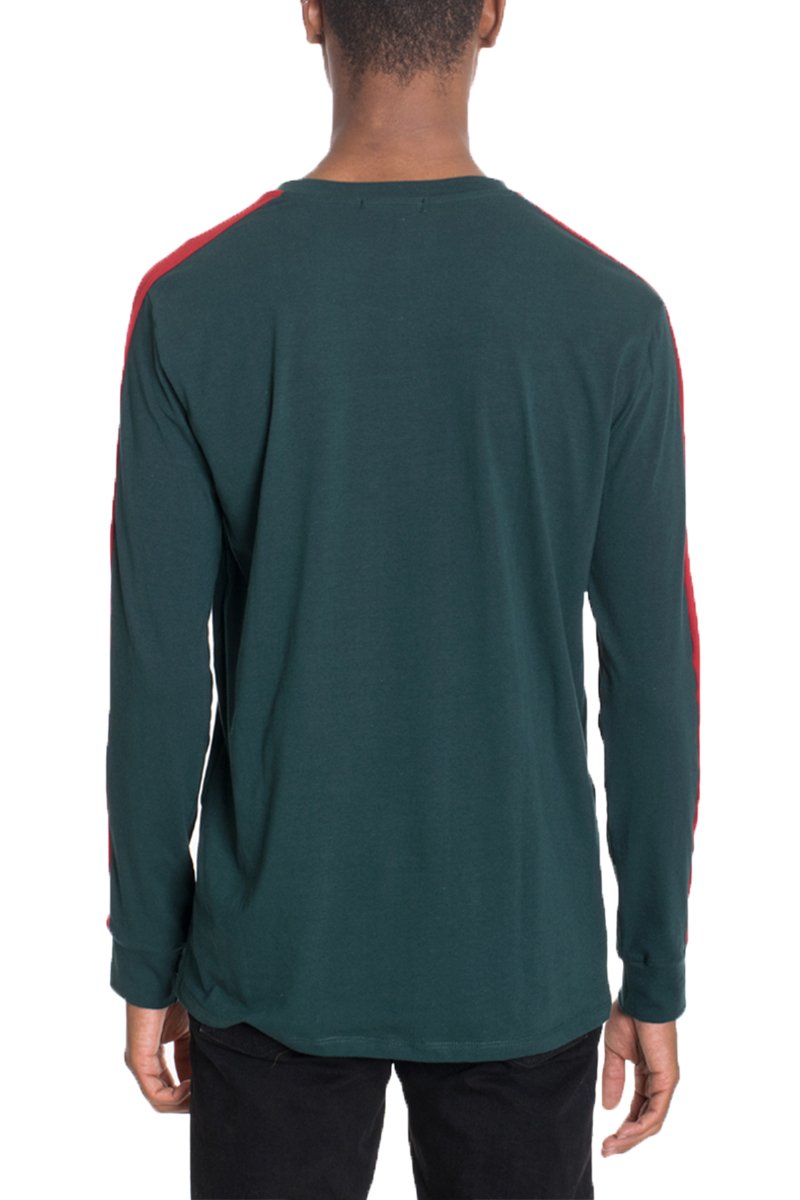 SIDE STRIPE LONG-SLEEVE GREEN