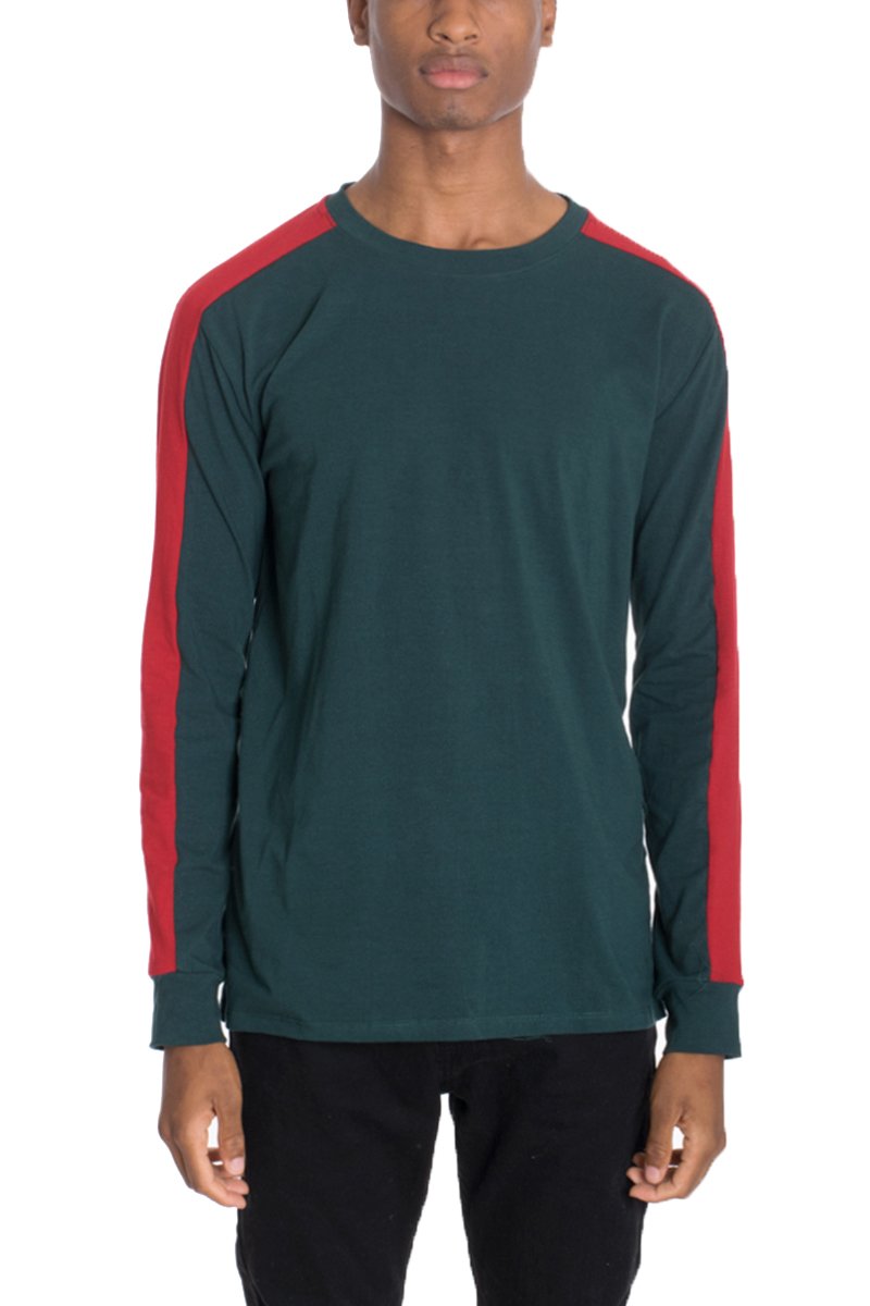 SIDE STRIPE LONG-SLEEVE GREEN