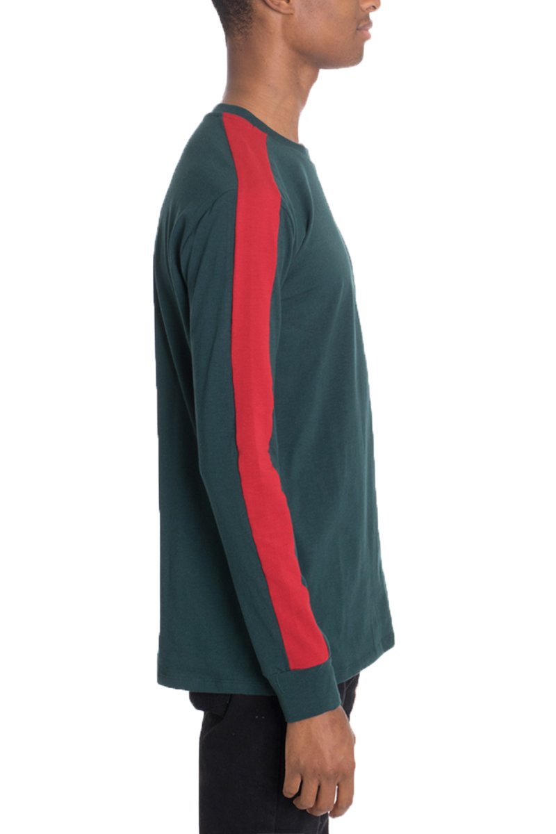 SIDE STRIPE LONG-SLEEVE GREEN