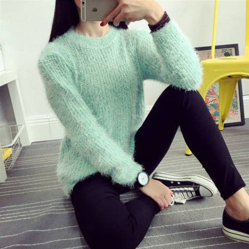 K-POP Womens Short Dreamy Soft Sweater
