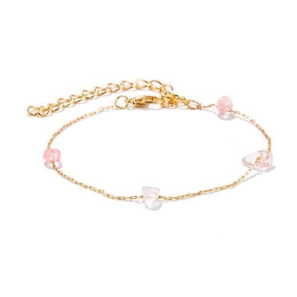 5-Piece Pink Crystal Celestial Bracelet Set