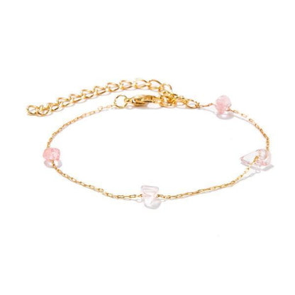 5-Piece Pink Crystal Celestial Bracelet Set