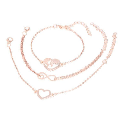 Love & Peace in the World Rose Gold 3 Piece Set