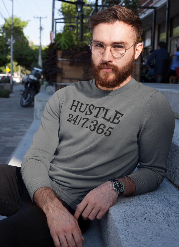 Hustle Harder Charcoal Sweatshirt