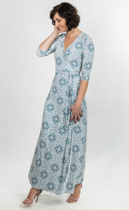 Elegance Redefined: 'Natalie' Full-Length Wrap Dress - Comfort & Style United