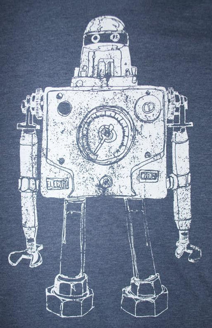 Sci-Fi Themed 'Mr. Roboto' Heather Navy Men's T-Shirt
