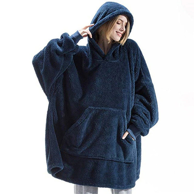 Oversized Hooded Sweater Blanket for Him & Her: Ultimate Winter Comfort | Stay Warm in Style with Oversized Fleece, Sleeves, and a Snuggly Large Pocket | Embrace Winter Comfort with Your Perfect TV Hoodie Robe!