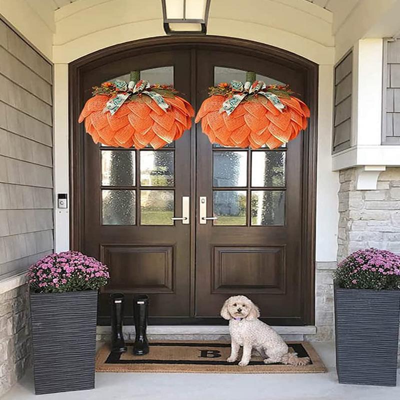 Enchanted Fall Pumpkin Door Wreath | Autumn Harvest Delight | Handcrafted Farmhouse Home Decor for All Seasons