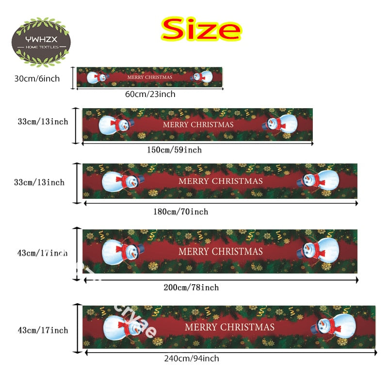Joyful Christmas Wonders Table Runner | 100% Linen | Holiday Seasonal Decor for Home and Gatherings