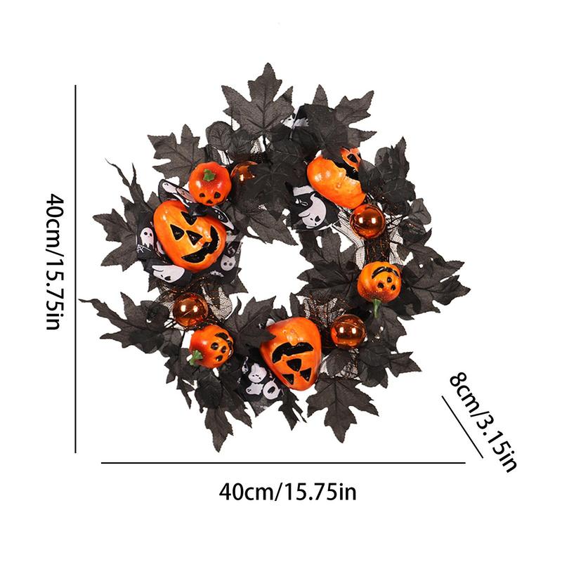 Enchanted Pumpkin Halloween Door Wreath | Seasonal Fall Decor for a Spooky Welcome