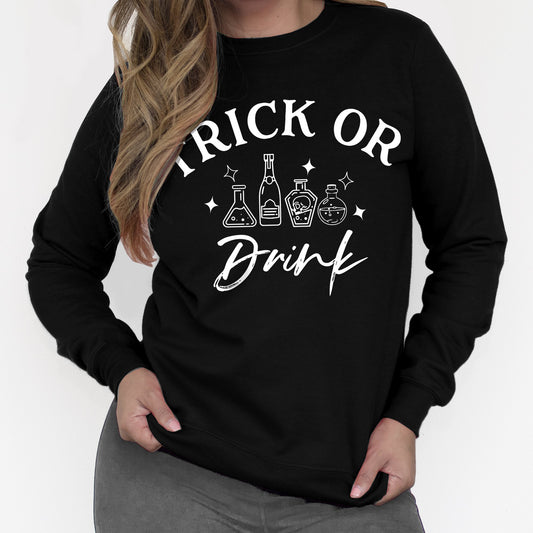 'Trick or Drink' Halloween Sweatshirt for Women