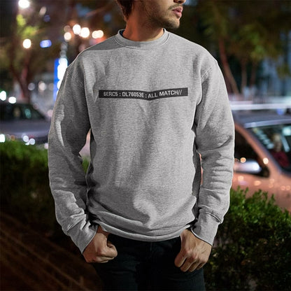 Tech Prodigy Men's Coding-Inspired Multi-Strip Sweatshirt