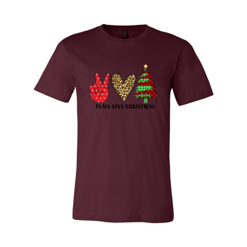 Festive Serenity Tee - Peace Love Christmas Unisex T-Shirt