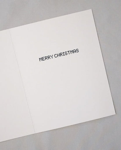 "Merry Christmas" Binary Code Card