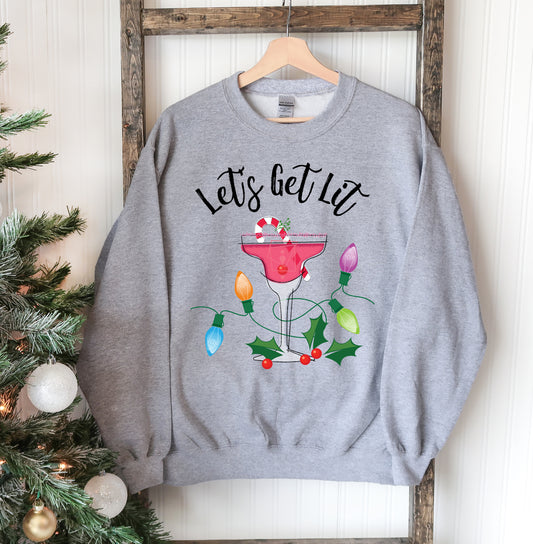 "Let's Get Lit" Christmas Sweatshirt