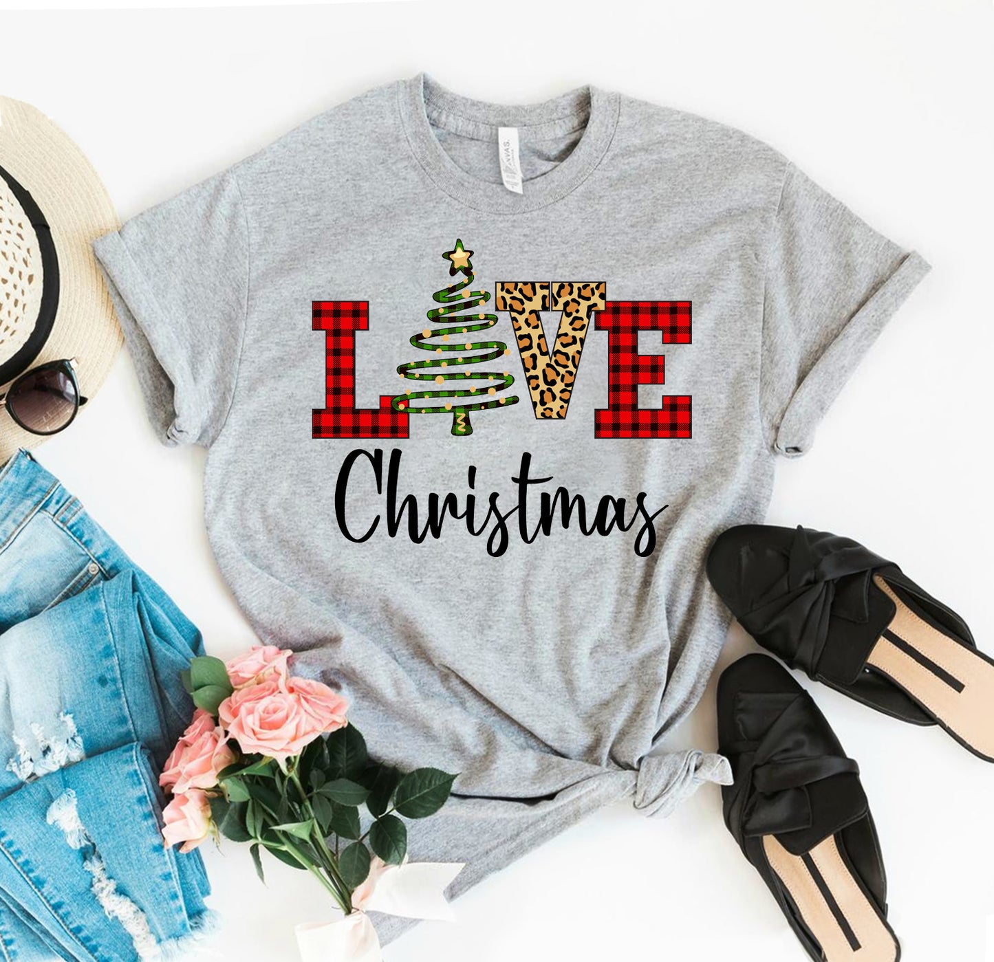Festive Affair 'Love Christmas' Premium Cotton T-Shirt