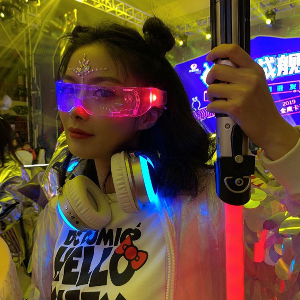 Cyberpunk LED Illuminating Party Goggles