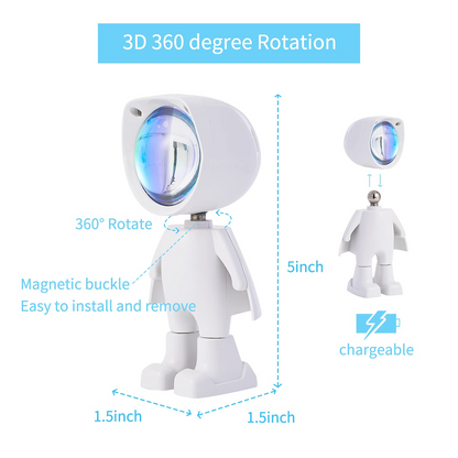 LED Robot Atmosphere Sunset Lamp Projector Light